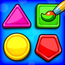 Kleuren en vormen: kleur spel Icon