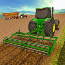 Modern Farming Simulation: Tractor & Drone Icon